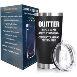 NewEleven Retirement Gifts For Men Women 2024 - Retired Gifts For Men, Women - Retirement Party Decorations - Fun Retirement Gifts For Women, Men, Retired People, Coworkers, Friends - 20 Oz Tumbler