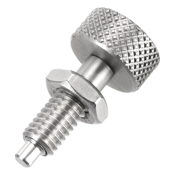 PATIKIL Spring Plunger with Knurled Handle, M6x1 Spring Return Knob