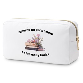 Book Lovers Gifts Makeup Bag Christmas Birthday Gifts for Readers Women Reading Book Gifts Cosmetic Bag Librarian Thank You Gifts Bookish Gifts for Sister Daughter Friend Book Club Gifts Travel Pouch