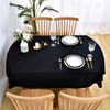 Wolkemer Oval Tablecloth 60 x 84 Inch Washable Fabric Table