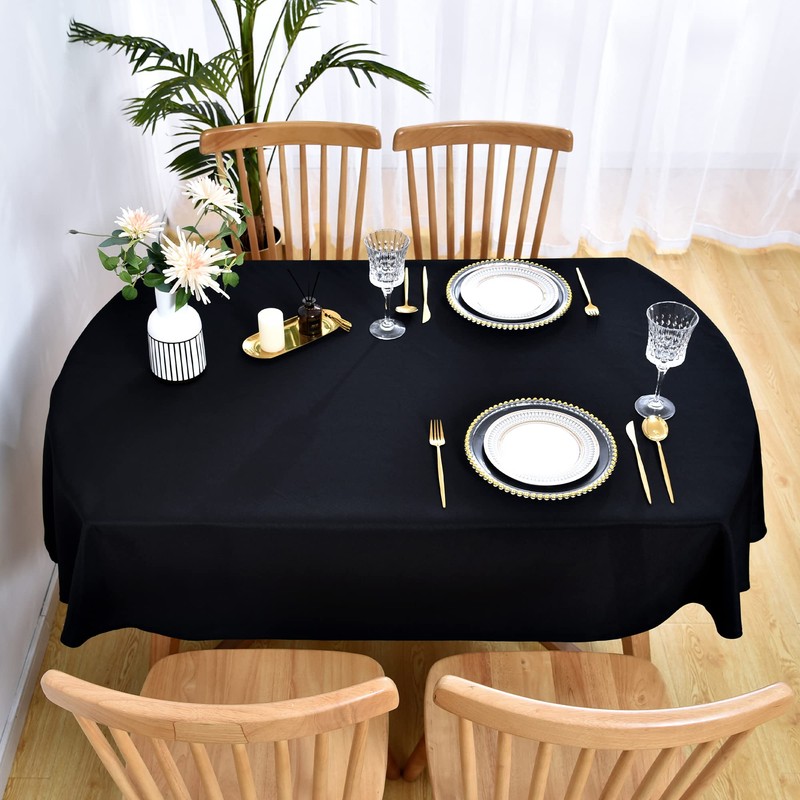 Wolkemer Oval Tablecloth 60 x 84 Inch Washable Fabric Table