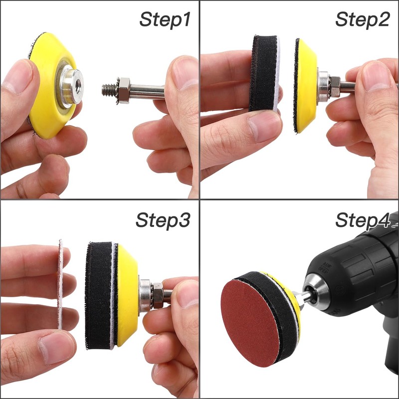 HongWay 300pcs 2 Inches Sanding Discs Pad Kit, Drill Sander
