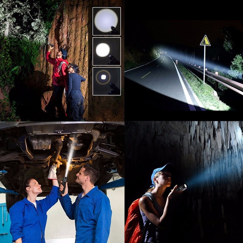 Gracetop LED Tactical Flashlight T6 Adjustable Light Lamp with 5