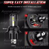 AuureLamp For Honda Fit 2008-2020 4PC LED Headlight High/Low +
