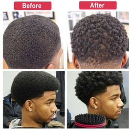 Hair Brush Sponge, 2 Pieces Curl Sponge Afro Hair with Afro Comb Curling Sponge Afro Hair Sponge Hair Curling Sponge Men for Afro Curl Coil Wig, Braid Hair Comb Styling Tool