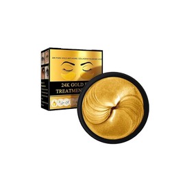 Cooling Eye Masks for Puffy Eyes - 24K Gold Brightening & Firming Under Eye Patches, 60pcs, Moisturizing & Anti-Wrinkle Treatment - Specification: 1 Count