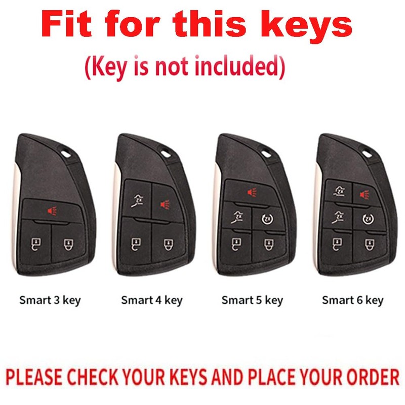 TECART Luminous Strip 5 Button Car Smart Key Fob Cover