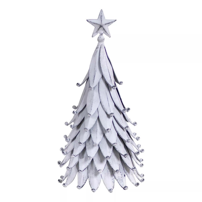 Irvin's Tinware Tin Christmas Tree in Rustic Metal White Wash