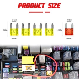 Sandfren Car TIPM Bypass Cable, Repair Fuel Pump Relay Kit, Vehicle Fuel Pump Relay Wiring Set with 5Pcs Fuses Clip, Auto Fuse Holder Adapter Accessories Compatible with 1500 2500 3500