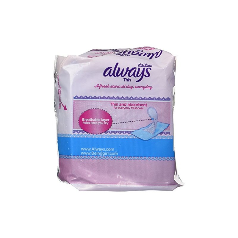 Always Dailies Thin Regular 20 Count - 2 Pack