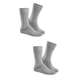 Hudson Men's Only 2-Pack Druckfreier Bund Socks, Silver, 39 (Pack of 2)