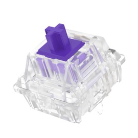 DUROCK Medium Tactile Switches, Clear Purple Tactile Keyboard Switches, 5 Pins MX Clear Type Tactile Switches Pre-Lubed (Purple Tactile 65g, 110pcs)