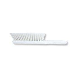 SPARTA Handheld Soft Counter Brush 8 Inch Bristle Span, Multi-Use Dust Brush with 5 Inch Handle for Tables, Countertops, and Delicate Surfaces, Polyester, White