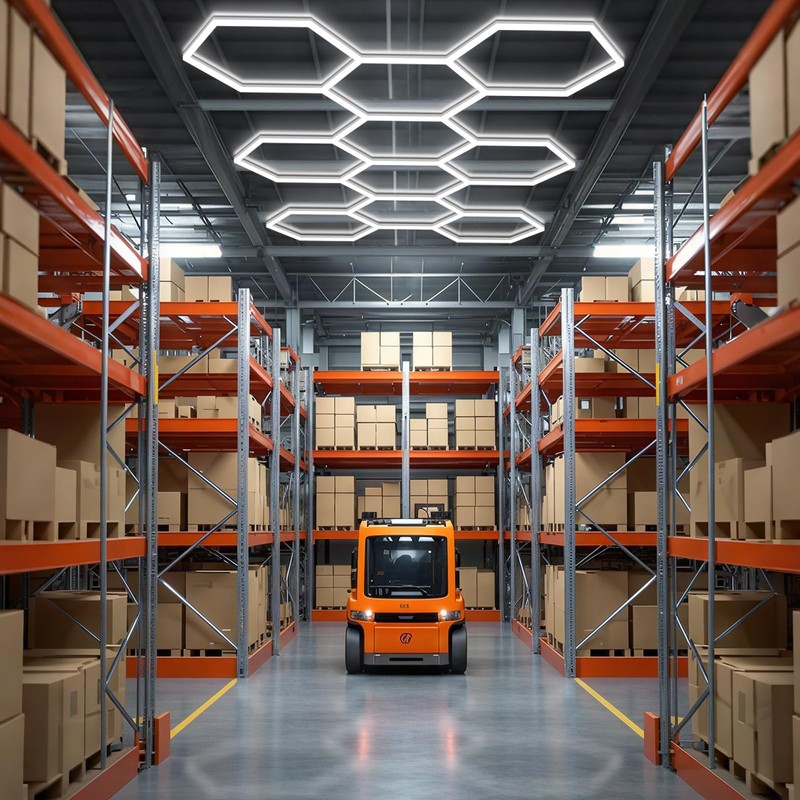 BRILLIHOOD Hexagon Garage Lights, LED Honeycomb Lights Ceiling, 192W, 23040LM,