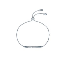 Ted Baker Breenar Baker Bar Drawstring Bracelet For Women (Silver Tone)