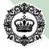 Medium 100mm 'Ornate Royal Seal' Permanent Sticker Decal for Cars/Windows/Bins/Walls
