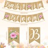 Lemicin Baby in Bloom Banner with Flower, Rustic Bunting Garland
