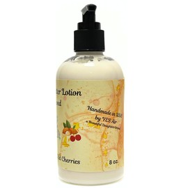 Cherry Almond Body Lotion Organic Shea Butter Handmade & Artisan - 8 oz