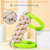 PetJoyHaven Dog Tug Toy - Rubber Rings & Cotton-Linen Rope