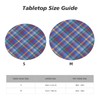 Gbuzozie Purple and Blue Checkered Tablecloth with Elastic Edge, Round