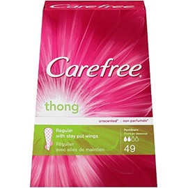Carefree Thong Pantiliners-Unscented-49 ct (Pack of 3)