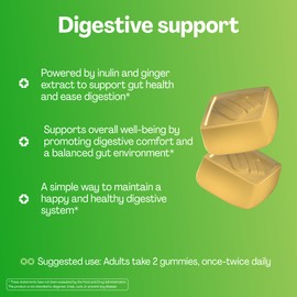 URVI URVI? Metabolism Support Supplement Gummies C Chromium Picolinate, Choline, Prebiotic Fiber Inulin & High Potency Ginger Extract C Supports Gut Health C Sugar-Free, Gluten-Free C Ginger-Lemon Flavor