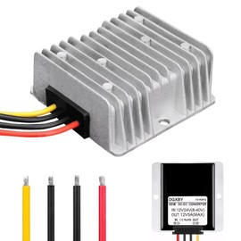DC 8V-40V to 12V 5A 60W Voltage Converter Automatic Step Up Down Voltage Regulator Converter Waterproof DC-DC 12V Voltage Stabiliser Voltage Limiter for Fan Motor
