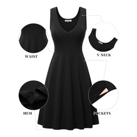 HUHOT Merida Costume for Women Turquoise Summer Cotton Dress V Neck Midi Mint A-Line Midi Sundresses with Pocketes