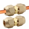 Opfiue 2PCS Copper Pipe Extension Joint Connectors, Air Conditioning Coupling