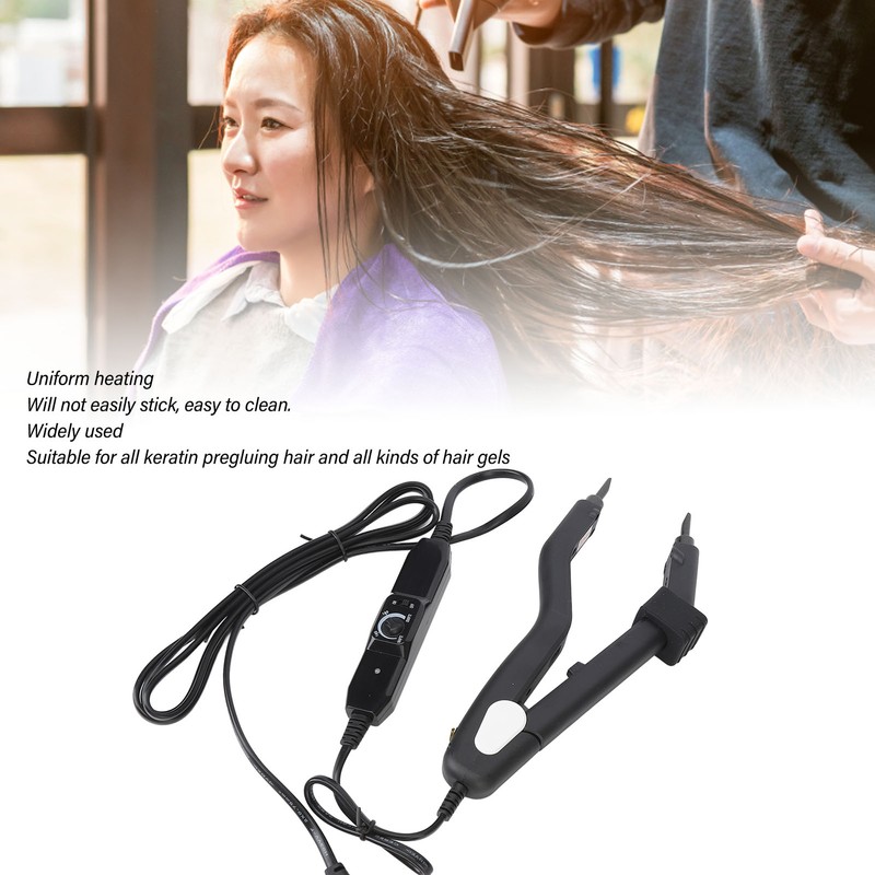 Hair Extension Tool Adjustable Temperature Fusion Heat Iron Connector Wand