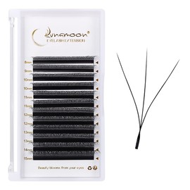 Lunamoon Volume Eyelashes, 3D W Eyelash Extension, Premade Fans Eyelash Extensions, Eyelash Extensions, Pre-Fanned Eyelashes, W Eyelashes (3D-0.07D/8-15 mm)