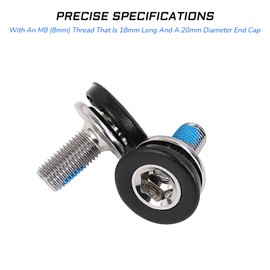 KIEVODE 2 PCS Bike 8mm Hex Crank Arm Fixing Bolts with Caps - Capless Bottom Bracket Screws for Mountain and Road Bicycle Axle - for FSA, Suntour, Prowheel and More