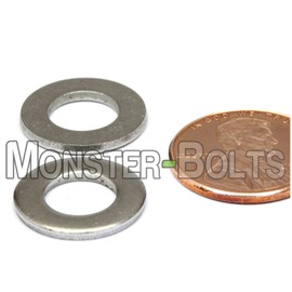 MonsterBolts - M8 Flat Washer, DIN 125A, Stainless Steel, 50 Pack