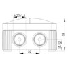 Wiska 10109900 COMBI 206 BK 3xWAGO 221-413 Junction Box, 85x49x51mm,