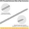 4 Pieces 12-inch M10 Threaded Extension Poles Lighting Fixture Downrods