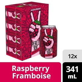 Peace Tea Razzleberry – NO Preservatives, Made with Real Tea, and Natural Fruity Flavor - Pack of 12 Iced Tea Cans, 341 mL/11.5 fl. oz (Shipped from Canada)