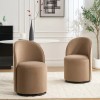 Modern Design Velvet Fabric Upholstered Kitchen Swivel Barrel Accent Dining