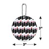 Painterly Lipstick Round Luggage ID Tag Card Suitcase Carry-On