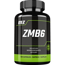 ZMB6 120 Capsules - Magnesium Citrate 110 mg, Zinc 5 mg and vitamin B6-4 Months Supply - Supports the condition of skin, hair, and nails - Diet Supplement - by MZ