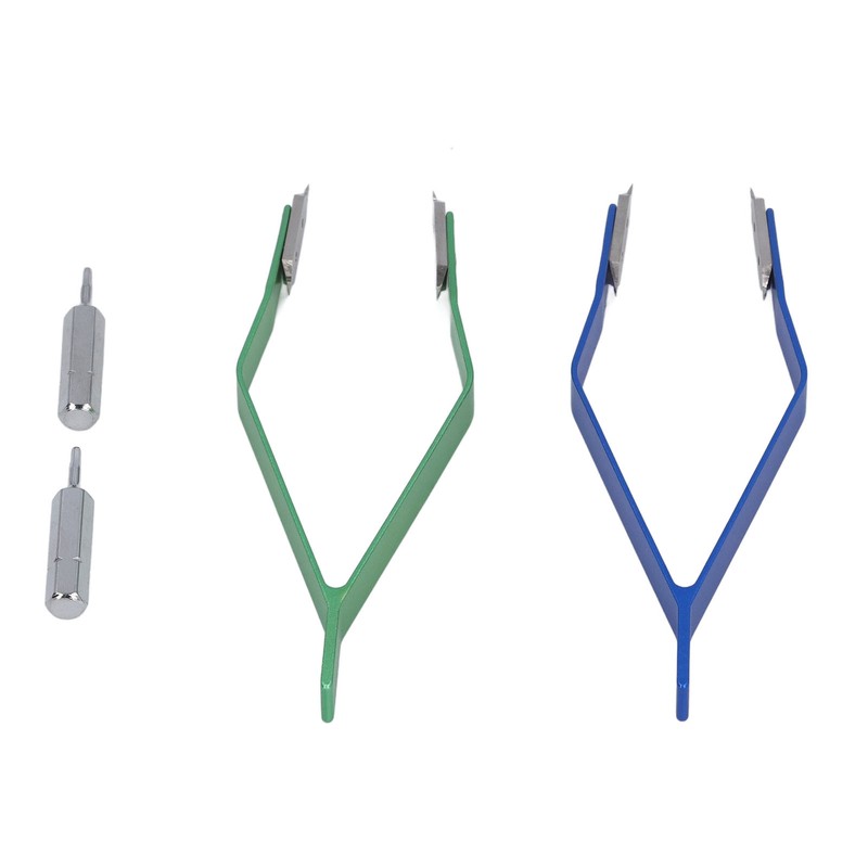 2PCS V Shape Spring Bar Tweezers Professional Alloy Steel Watch