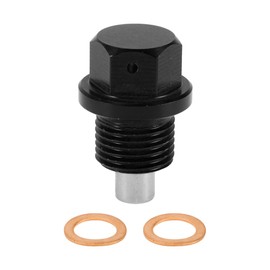 RATCHROLL 1 Set Universal Oil Drain Plug Anti Leakage Oil Pan Drain Bolt Screw Thread Repair with Gasket Magnetic Black Aluminum Alloy Copper M14x1.25