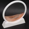 Moving Sand Art Round White Frame 3D High Transparent Glass