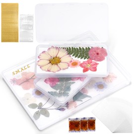 Aboofx 3PCS Dried Flower Storage Set with Blotting Paper, Ziplock Bag and Desiccant, Flower Preservation Kit - Good Seal, High Capacity to Keep Flowers Color and Dry (2pcs 4.9"x2.7" + 1pc 7"x5")