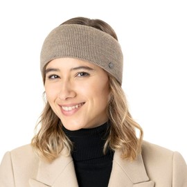 Lierys Mono Headband Women/Men 8 cm Wide - Made in Germany - Three-Layered Knitted Band Lined with Cotton - Rib-Knit Ear Warmers One Size 54 - 60 cm - Ear Protection Autumn/Winter -