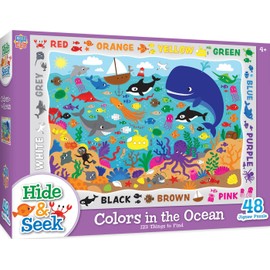 MasterPieces Nature Puzzle - Hide & Seek 48 Piece Jigsaw Puzzle for Kids - Colors in the Ocean - 19"x14"