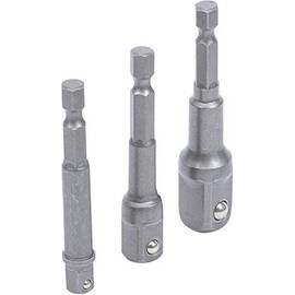 Kraftmann 8204 Electric Drill Adaptor Set, Silver, Set of 3 Pieces