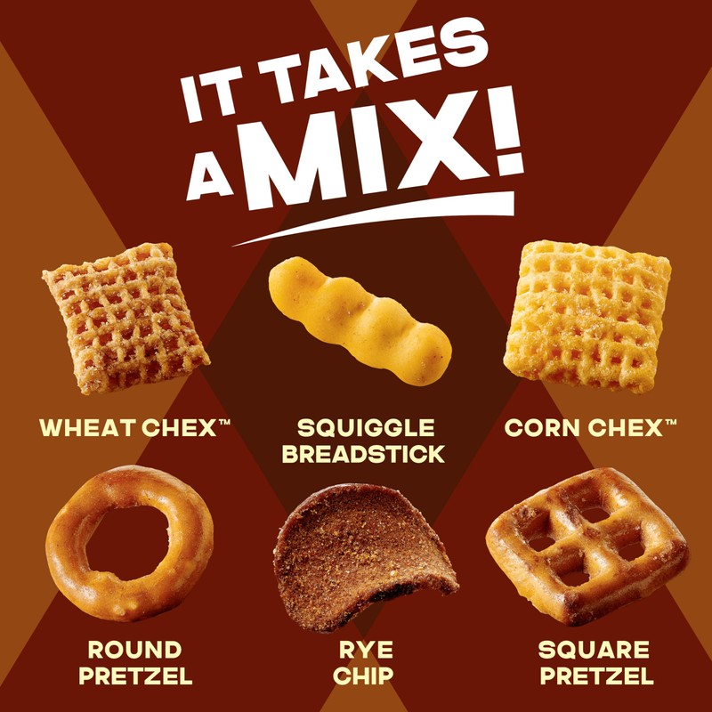 Chex Mix Snack Mix, Honey BBQ, Snack Bag, Snacks, 8