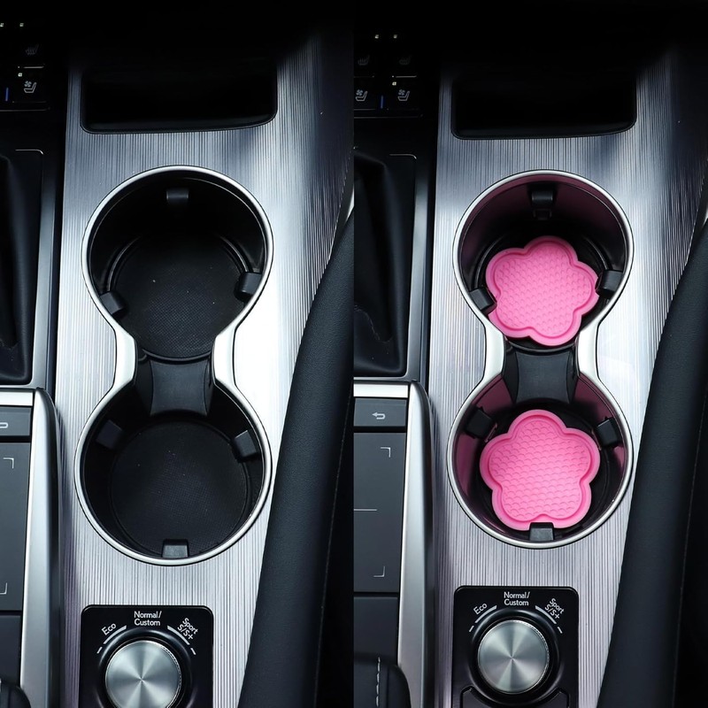 Olitomn Car Cup Coaster, 4pcs Universal Non-Slip Cup Holder Coaster,
