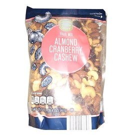 Almond Cranberry Cashew Trail Mix- Snack Snacking Nut Food Sweet Dried Fruit Blend, 18oz Southern Grove Jumbo Bag