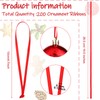 Shappy Pieces Hangers Ribbon 10.6 Inch Christmas Ornament Ribbon Tree